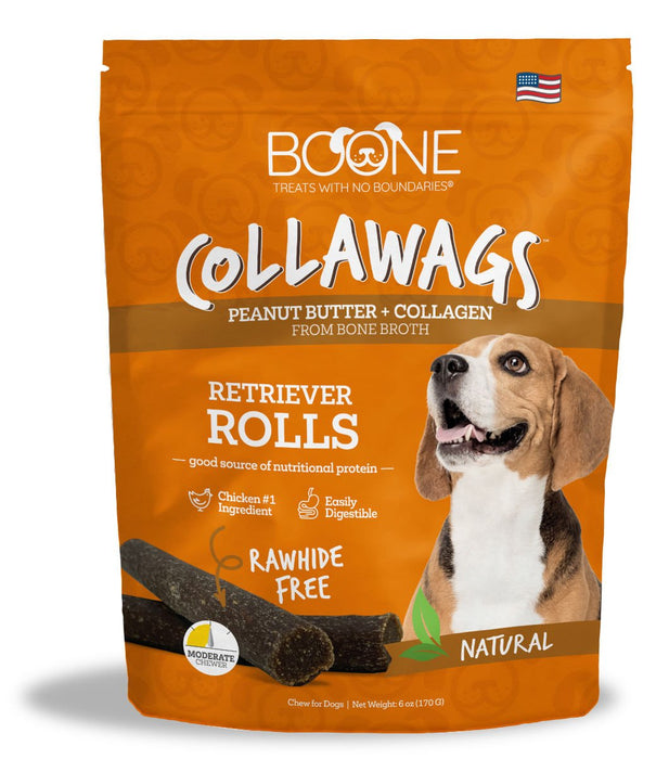 Collawags Retriever Rolls, Peanut Butter Flavor - Jeffers - Dog Supplies > Dog Treats