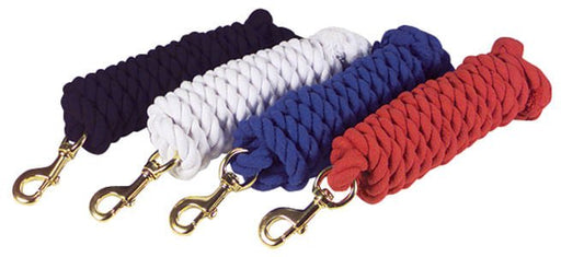 Colorful Cotton Lead Ropes w/Brass Bolt Snap, 10' L - Jeffers - Horse Supplies > Horse Tack > Horse Halters