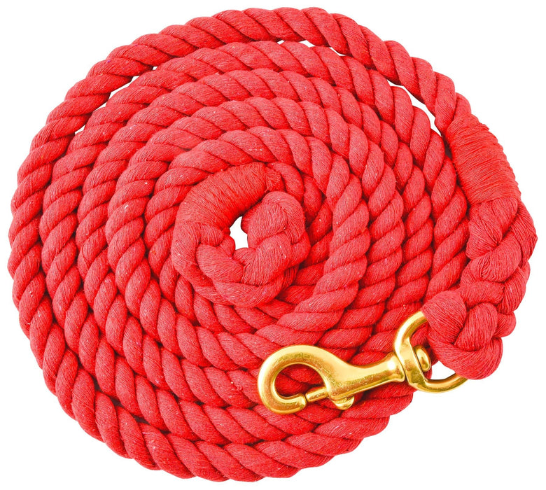 Colorful Cotton Lead Ropes w/Brass Bolt Snap, 10' L - Jeffers - Horse Supplies > Horse Tack > Horse Halters