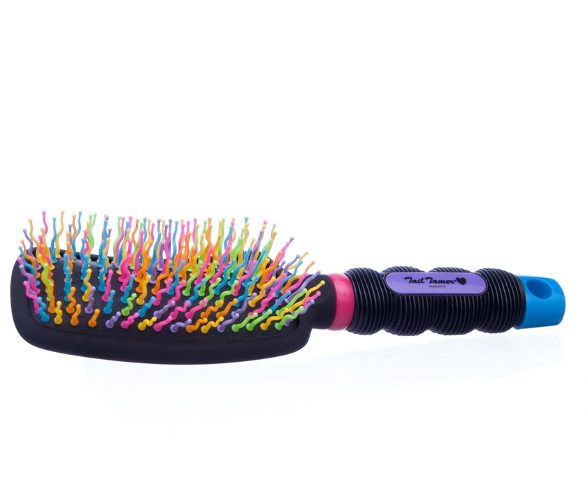 Curved Handle Rainbow Brush - Jeffers - Horse Supplies > Horse Grooming