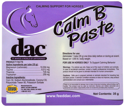 dac Calm B Paste, 35 gram - Jeffers - Animal Health & Wellness > Vitamins & Supplements