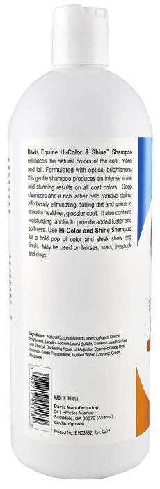 Davis Hi - Color & Shine Shampoo - Jeffers - Horse Supplies > Horse Grooming