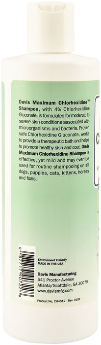 Davis Maximum Chlorhexidine (4%) Shampoo - Jeffers - Animal & Pet Supplies > Pet Grooming > Pet Shampoo & Conditioner