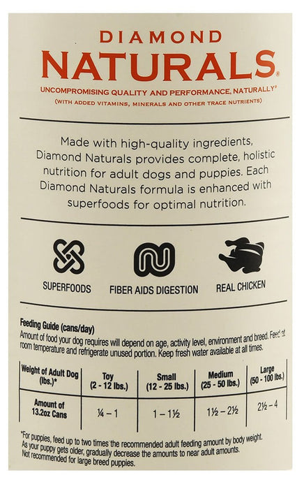 Diamond Naturals Canned Chicken Dinner, 13.2 oz - Jeffers - Dog Supplies > Dog Food > Wet Dog Food