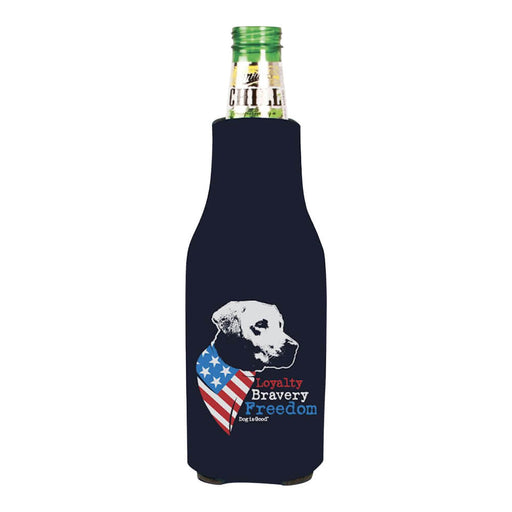 Dog is Good Bottle Koozie, Freedom Dog, Navy - Jeffers - Home Goods & Gifts > Kitchen