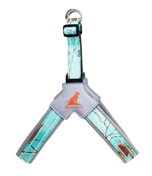 Doggy Tales Realtree Step In V Harness, Sea Glass - Jeffers - Dog Supplies > Dog Apparel > Dog Collars, Harnesses, & Leashes