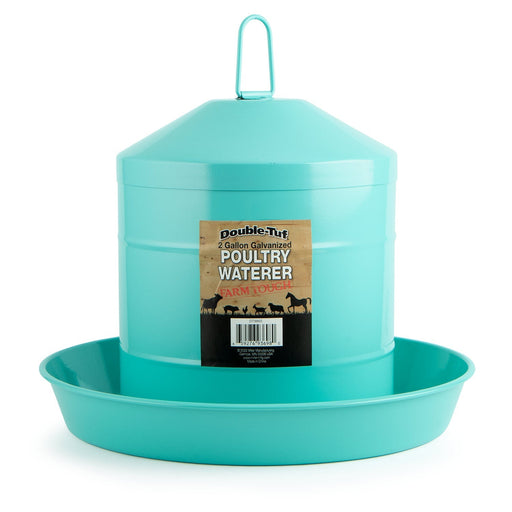 Double - Tuf 2 Gallon Poultry Fount, Seafoam Green - Jeffers - Farm & Ranch Supplies > Livestock Feeders & Waterers