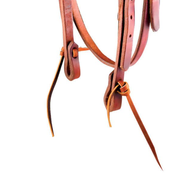 Jeffers "Dr. J" Harness Leather Amish Browband Headstall with Stainless Steel Hardware