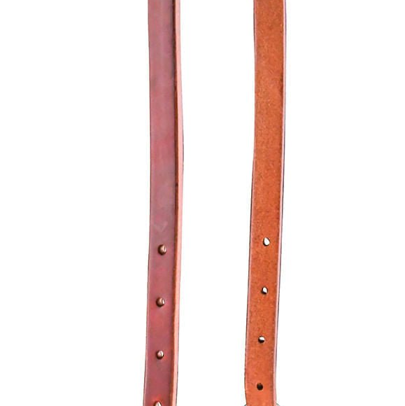 Jeffers "Dr. J" Harness Leather Amish Sliding Ear Headstall with Stainless Steel Hardware