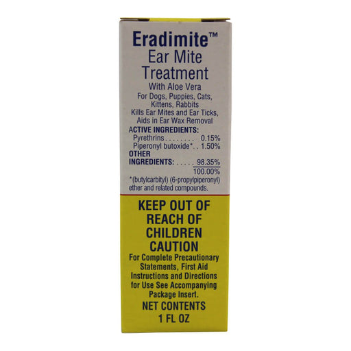 Ear Mite Treatment for Dogs, Puppies, Cats, Kittens and Rabbits, 1 fl oz - Jeffers - Animal Health & Wellness > Ear Care