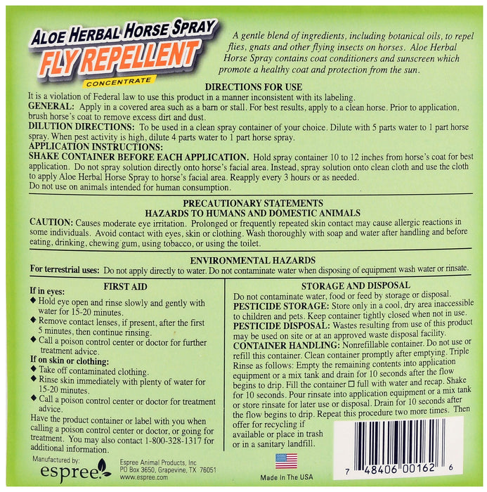 Espree Aloe Herbal Fly Spray - Jeffers - Animal Health & Wellness > Fly & Insect Control