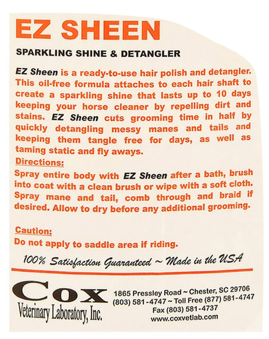 EZ Sheen - Jeffers - Horse Supplies > Horse Grooming