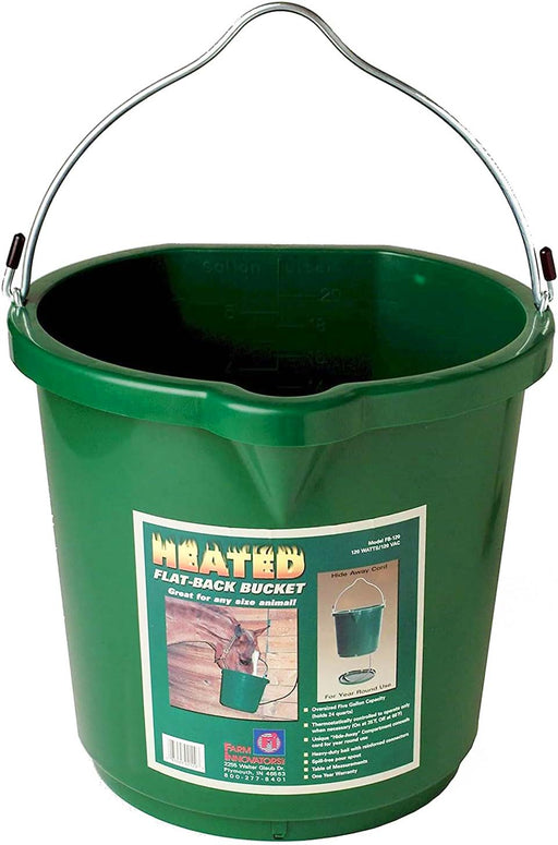 Farm Innovators Heated Flat Back Water Bucket, 5 Gallon - Jeffers - Farm & Ranch Supplies > Stable Supplies