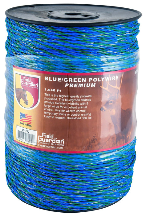 Field Guardian Blue/Green Polywire - Jeffers - Farm & Ranch Supplies > Fencing & Barriers