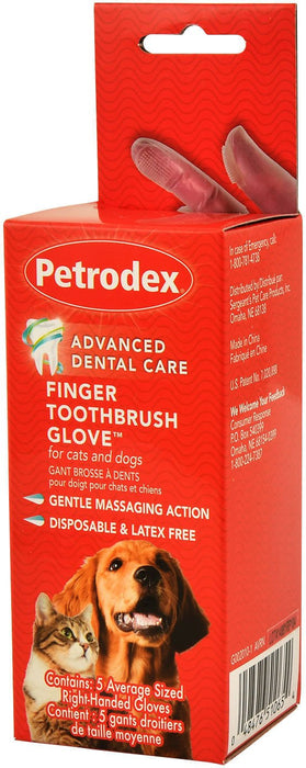 Finger Toothbrush Gloves, 5 pk - Jeffers - Animal Health & Wellness > Oral Care