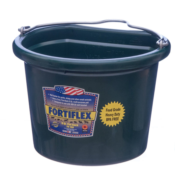 Fortiflex 2 Gallon Flatback Bucket - Jeffers - Farm & Ranch Supplies > Livestock Feeders & Waterers