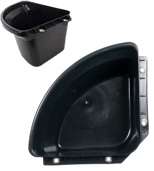 Fortiflex Corner Feeder, Black - Jeffers - Farm & Ranch Supplies > Livestock Feeders & Waterers