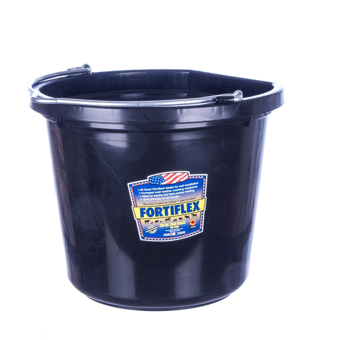 Fortiflex Flatback Buckets, Black - Jeffers - Farm & Ranch Supplies > Stable Supplies