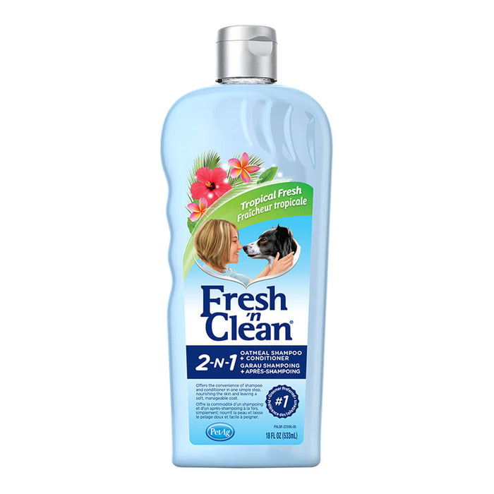 Fresh 'n Clean 2 - in - 1 Protien Infused 2 - in - 1 Oatmeal Conditioning Shampoo, 18 fl oz - Jeffers - Animal & Pet Supplies > Pet Grooming > Pet Shampoo & Conditioner