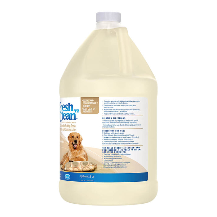 Fresh 'n Clean Oatmeal 'n Baking Soda Protein-Enriched Dog Shampoo, 15:1 Concentrate