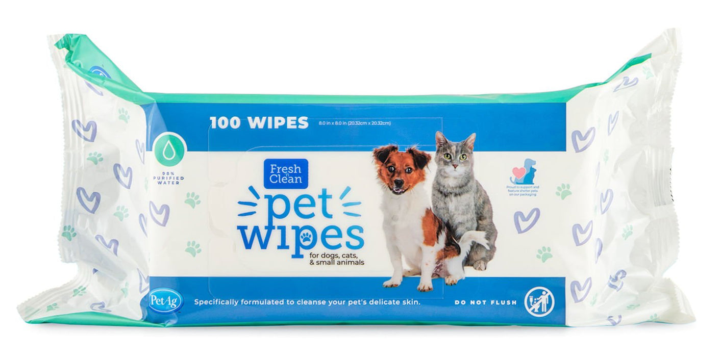 Fresh 'n Clean Pet Wipes, 100 ct - Jeffers - Animal & Pet Supplies > Pet Grooming