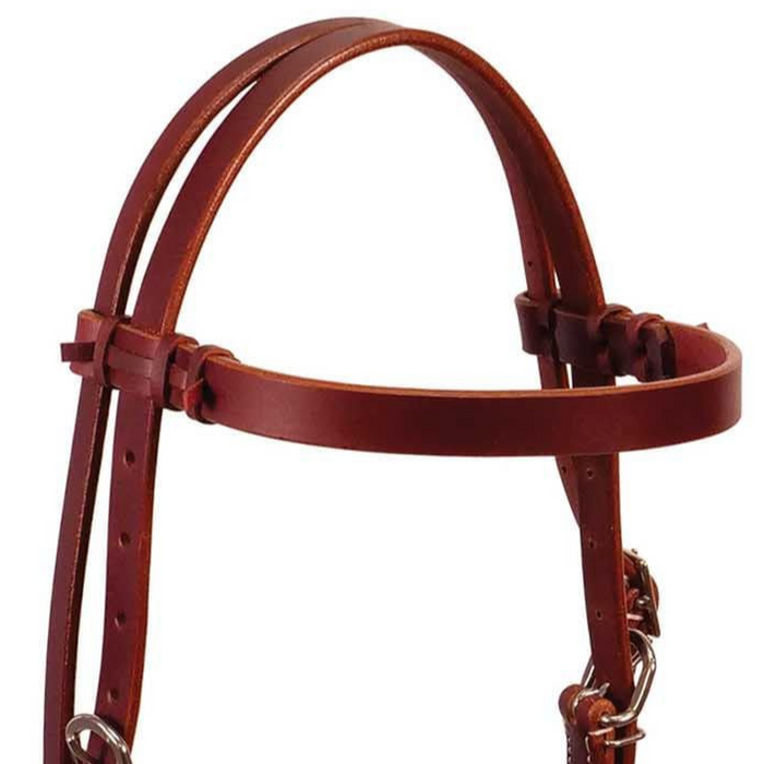 Buffalo Leather Fully Adjustable Rawhide Side Pull Headstall