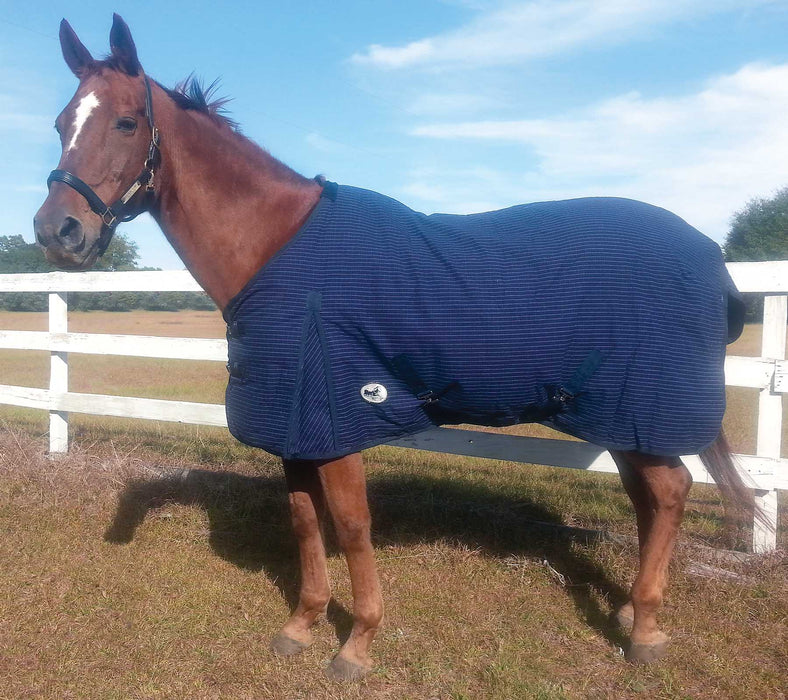 Jeffers Basic Canvas Blanket - Navy/White 60 in 