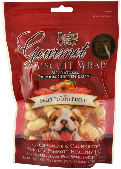 Gourmet Chicken Wraps, Sweet Potato Biscuit - Jeffers - Dog Supplies > Dog Treats > Biscuits & Baked Treats