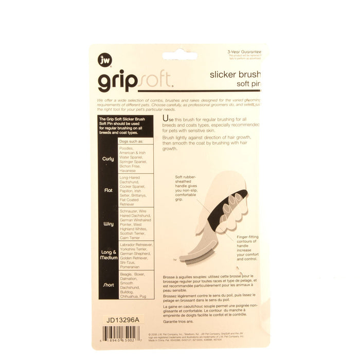 GripSoft Slicker Brush - Jeffers - Animal & Pet Supplies > Pet Grooming