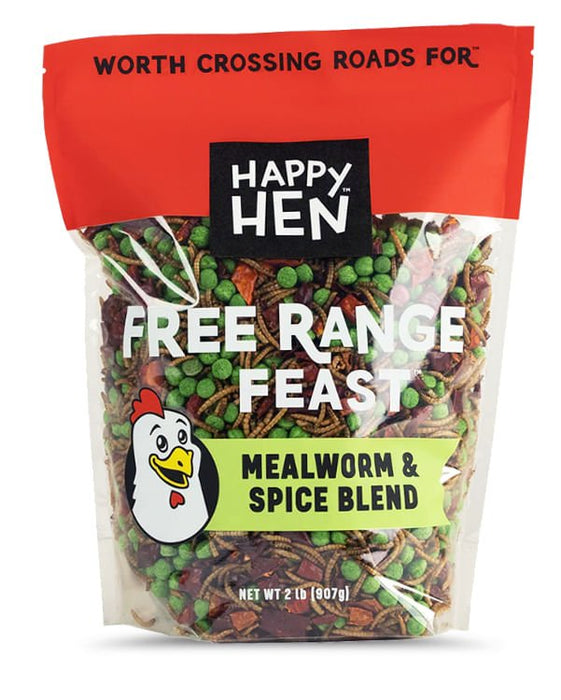 Happy Hen Free Range Feast Mealworm Blends for Chickens, 2 lb - Jeffers - Poultry Supplies > Poultry Supplies