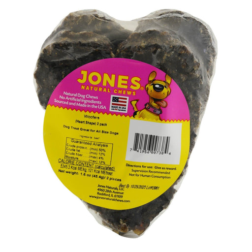 Heart Shaped Woofers 2pk Shrink Wrap - Jeffers - Dog Supplies > Dog Treats > Chews