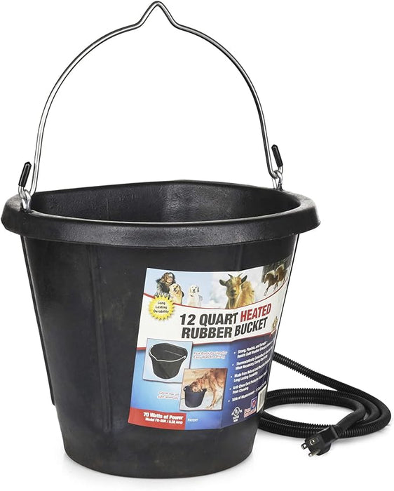 Heated Flat - Back Rubber Bucket - Jeffers - Farm & Ranch Supplies > Livestock Feeders & Waterers