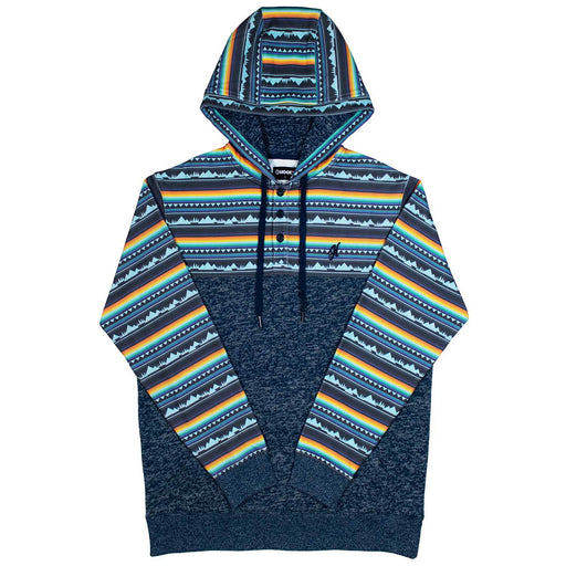 Hooey Jimmy Mens Hoodie, Navy & Stripe - Jeffers - Men > Men's Clothing > Men's Jackets & Outerwear