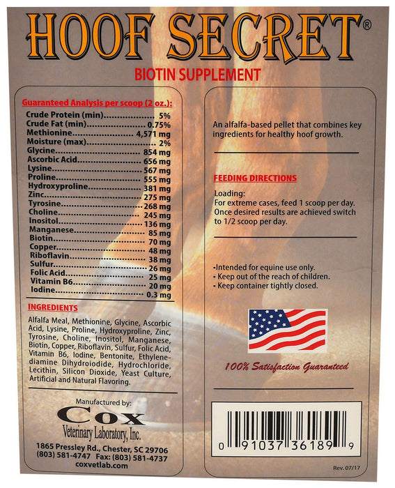 Hoof Secret Biotin Horse Hoof Supplement - Jeffers - Animal Health & Wellness > Vitamins & Supplements