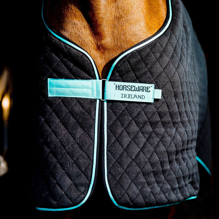 Horseware Autumn Cooler, Black/Aqua - Jeffers - Horse Supplies > Horse Blankets & Sheets