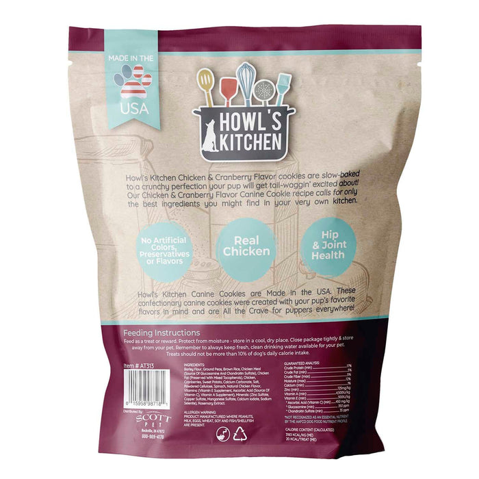 Howl's Kitchen Chicken & Cranberry Cookies, 10 oz - Jeffers - Dog Supplies > Dog Treats > Biscuits & Baked Treats