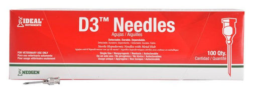 Ideal D3 Detectable Needles, Box of 100 - Jeffers - Animal Health & Wellness > Medical Supplies