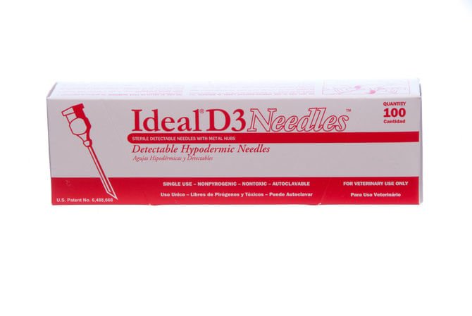 Ideal D3 Detectable Needles, Box of 100 - Jeffers - Animal Health & Wellness > Medical Supplies