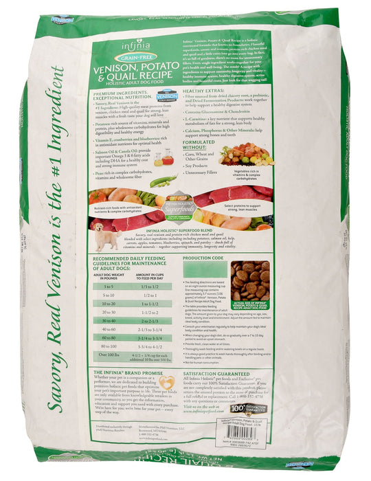 Infinia Grain Free Venison, Potato, & Quail Recipe - Jeffers - Dog Supplies > Dog Food > Dry Dog Food