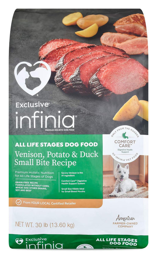 Infinia Venison, Potato & Duck Small Bite Recipe - Jeffers - Dog Supplies > Dog Food > Dry Dog Food