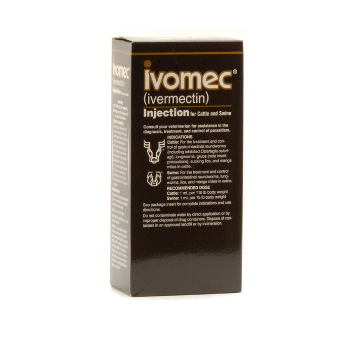 IVOMEC Injection (1%) Wormer for Cattle & Swine - Jeffers - Animal Health & Wellness > Medicine