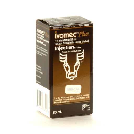 Ivomec Plus Injectable Cattle Wormer - Jeffers - Cattle Supplies > Cattle Supplies