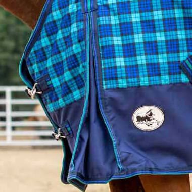 Jeffers Economy 600D 'Royal Blue/Teal Plaid' Horse Blanket - Jeffers - Horse Supplies > Horse Blankets & Sheets