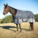 Jeffers Economy Plus 1200 Denier Turnout Blanket with Standard Neck, 240 Gram, Navy & Gray - Jeffers - Horse Supplies > Horse Blankets & Sheets