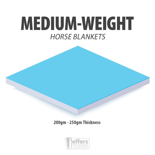 Jeffers Economy Plus Combo Neck Medium Weight Horse Turnout Blanket - Jeffers - Horse Supplies > Horse Blankets & Sheets