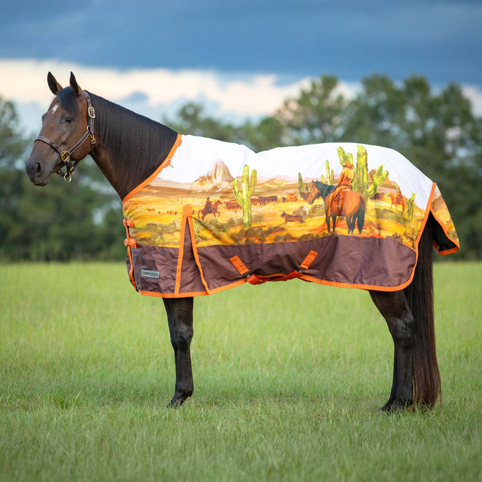 Jeffers Expression 1200 Denier Standard Neck Turnout Blanket, 240 Gram, Cattle Drive - Jeffers - Horse Supplies > Horse Blankets & Sheets