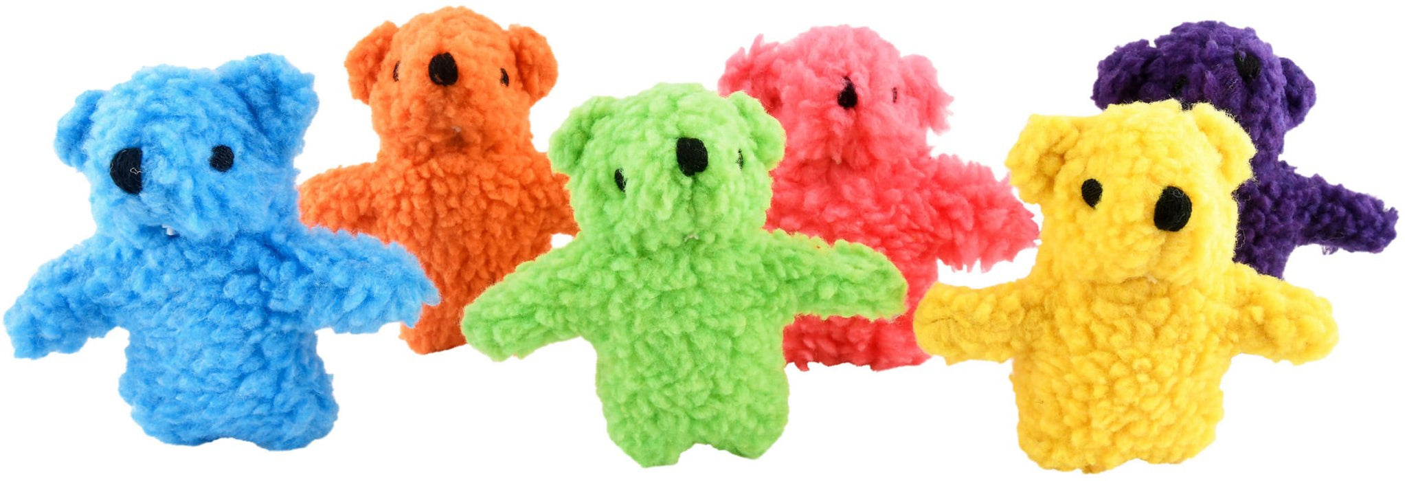 Jeffers Fleecy Bear Plush Dog Toys, 6 Pack - Jeffers - Dog Supplies > Dog Toys