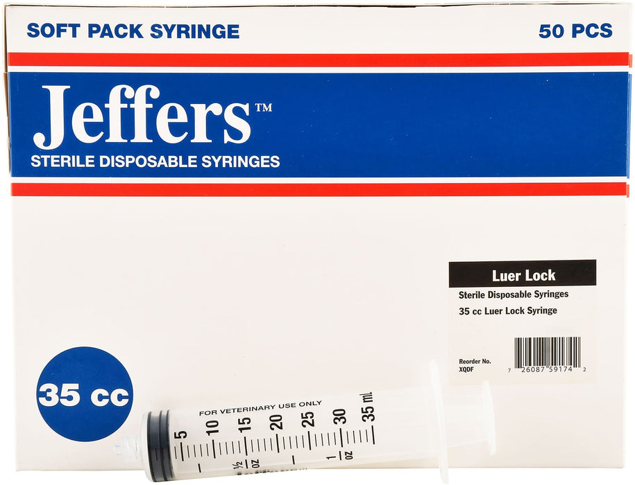 Jeffers Luer Lock Syringes, Boxes - Jeffers - Animal Health & Wellness > Medical Supplies