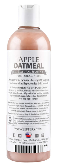 Jeffers Pet Apple - Oatmeal Shampoo for Dogs and Cats - Jeffers - Animal & Pet Supplies > Pet Grooming > Pet Shampoo & Conditioner