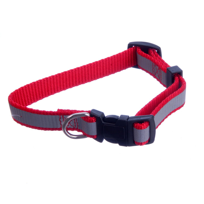 Jeffers Reflective Stripe 5/8' Adjustable (10' - 16'L) Collar - Jeffers - Dog Supplies > Dog Apparel > Dog Collars, Harnesses, & Leashes